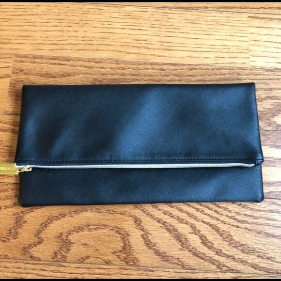 ESTEE LAUDER Fold over Clutch with Gold Zipper Black NWT - Picture 5 of 5